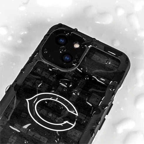 NFL Chicago Bears Black & White iPhone 15 Waterproof Case